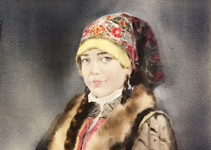 Урок рисования акварелью. Художник Анна Иванова