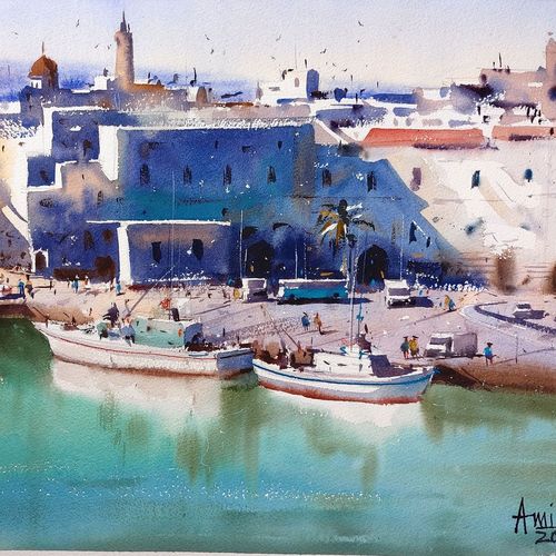 AROUND THE WORLD <br>WITH WATERCOLORS