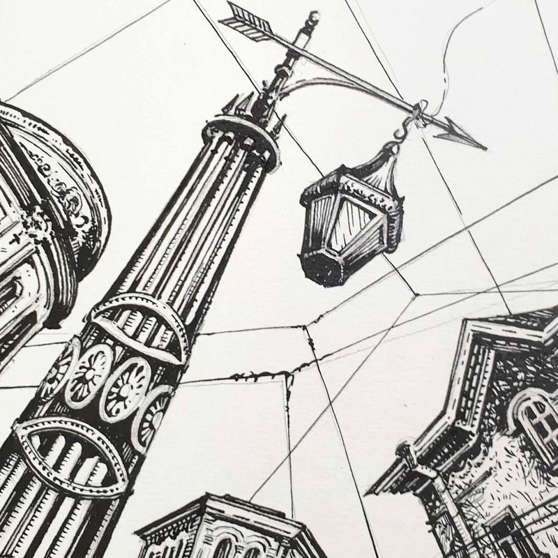 Старинный фонарь.<br> Магия черного <br> и белого