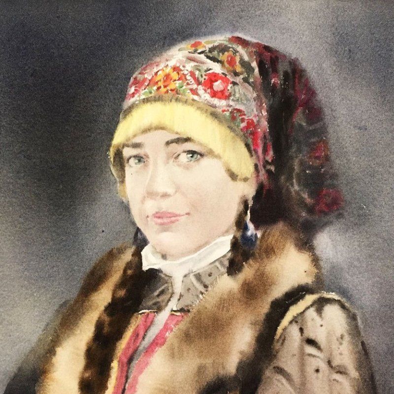 Женский портрет в этническом костюме