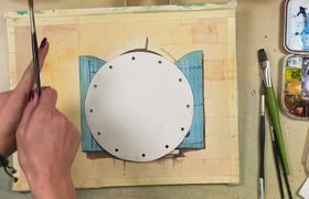 Процесс работы над картиной Акварель. Окно в цветах. Автор Надя Лойтлофф