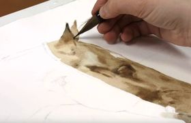 Ахалтекинец. Мастер-класс по акварели Анны Ивановой