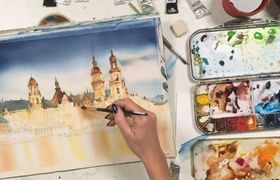 Акварель.