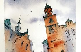 Городской скетчинг. Акварель. Мастер-классы Нади Лойтлофф